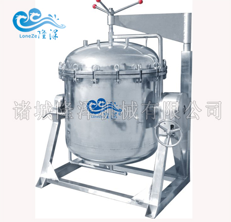 Vertical high pressure cooking jacketed kettle