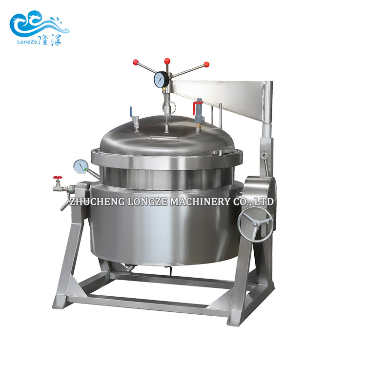 Industrial High-pressure Cooking Kettle Machine For Cooking Hard Materials Like Bones Beans Meat Soup