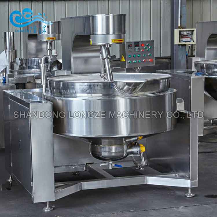 Industrial Automatic Fried Flour Stir-fry Cooking Mixer in the workshop 