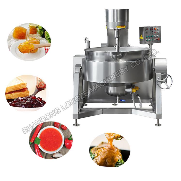 Medium Industrial Electric Heating Oil Commercial Cooking Mixer Machine For Commercial Food Manufactu