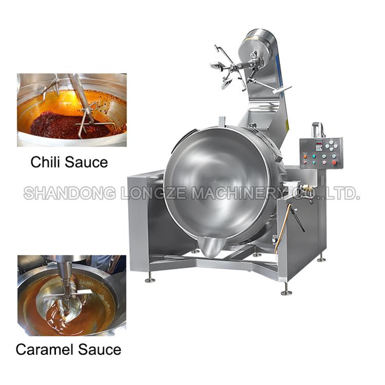 Industrial Automatic Electric Heated Peanut Candy Cooking Mixer Machine Cooking Jacketed Kettle