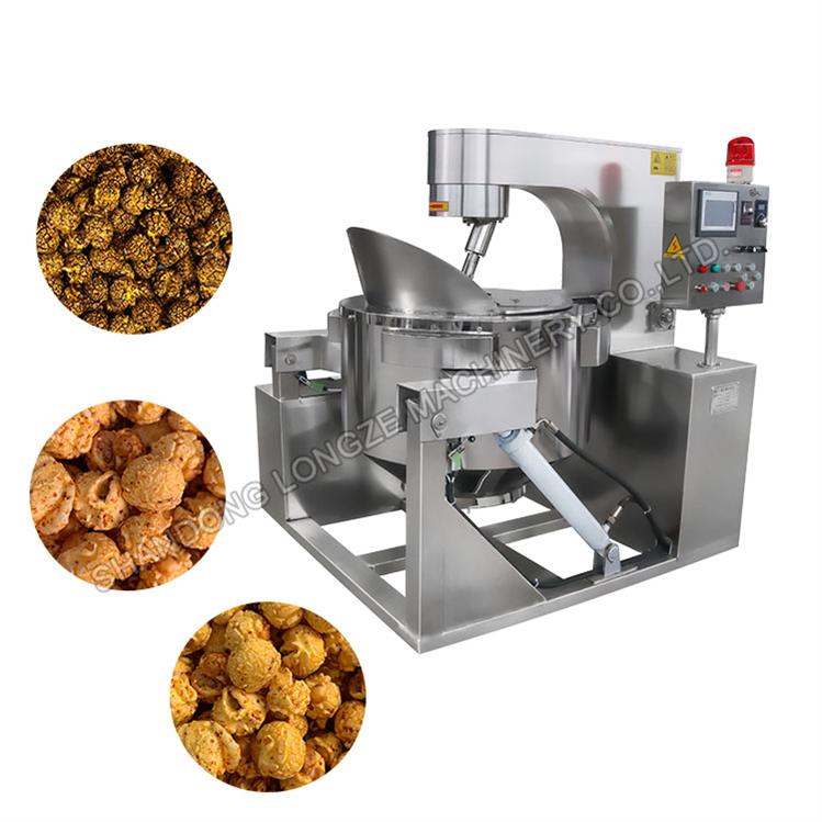 Automated Continuous Oil-popping American Mushroom Caramel Popcorn Production Line