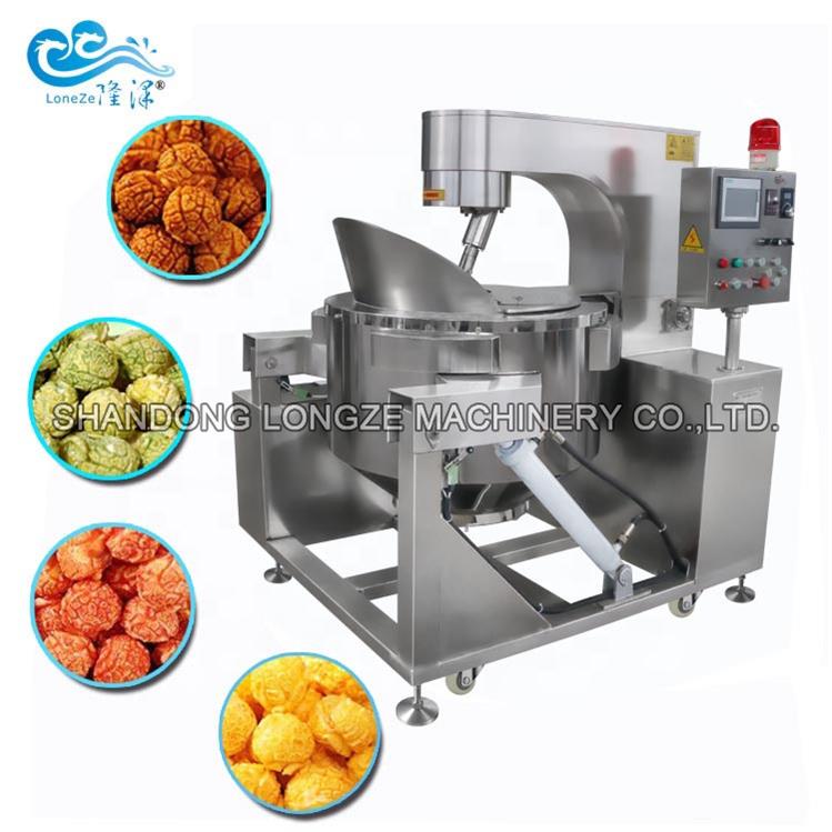 Commercial Kettle Popcorn Prodution Line Machine Caramel Popcorn Coating Machine Manufacturer 2021 Ne