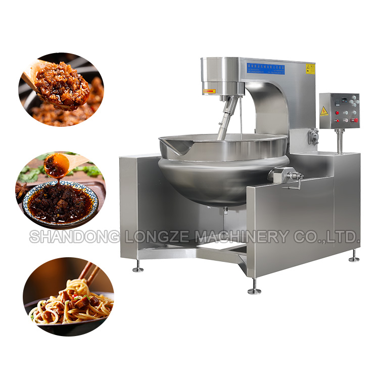 Structure of automatic sauce frying pan