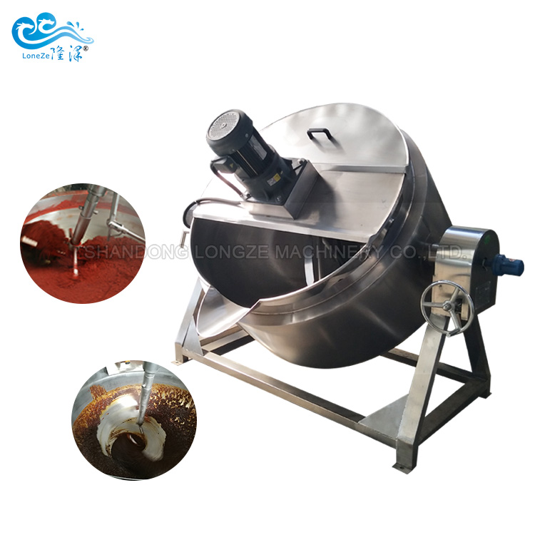 Tilting steam mixing cooking jacketed kettle