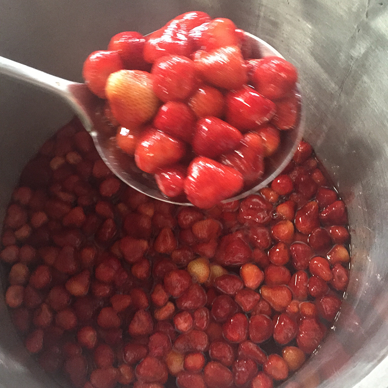 candied fruits sugar infiltration pot