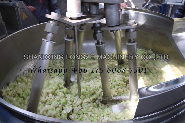 Gas heating cooker mixer machine_Automatic cooker mixer machine for food processing