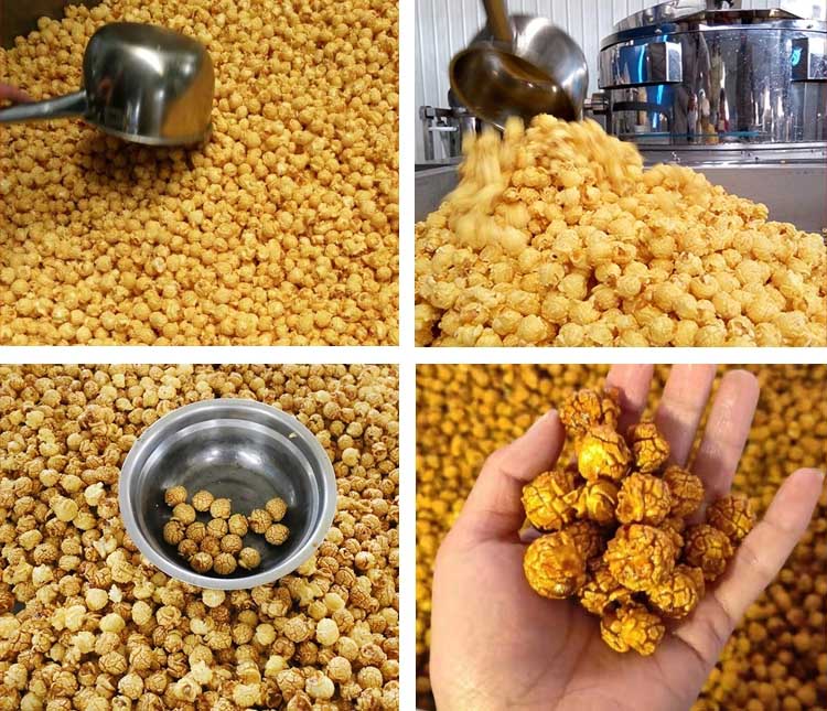 Large automatic ball shape popcorn production line