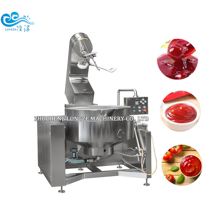 Tomato Sauce Jacketed Kettle With Mixer/steam Industrial Cooking Mixer/gas Cooking Machine Supplier