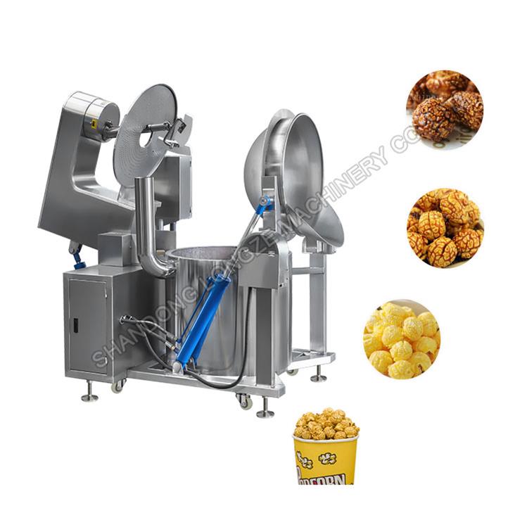 New Fully Automatic Gas Popcorn Machine Popcorn Mixer Equipment With Low Price