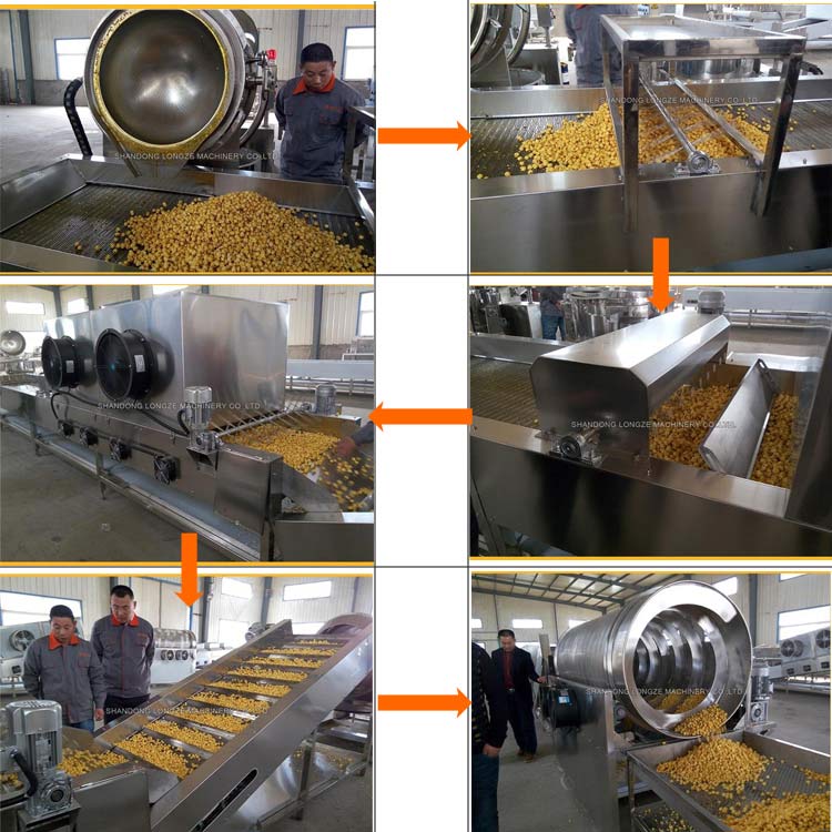 Automatic Industrial Electromagnetic Popcorn Making Production Line