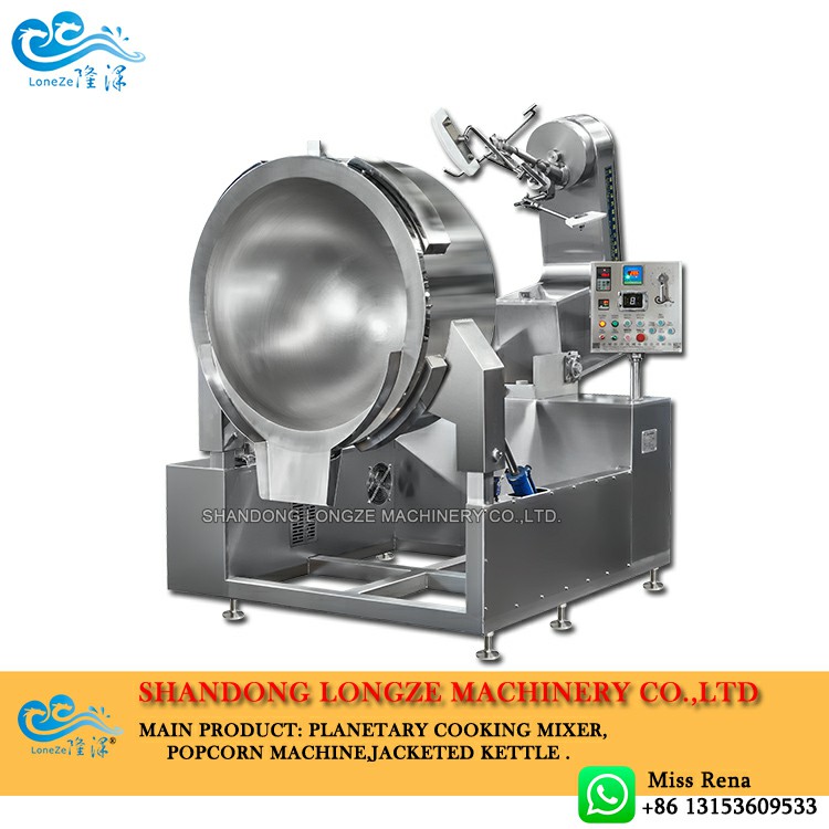 Industrial jacketed kettle for processing beef sauce