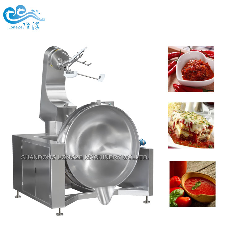 Food Stainless Steel Industry Commercial Steam Jacketed Kettle With Mixer