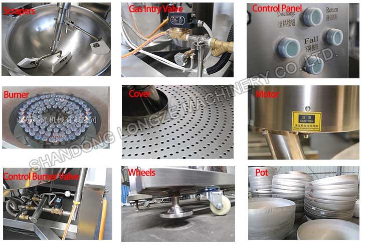 Large garlic sauce stirring cooking mixer machine_garlic sauce making equipment manufacturer