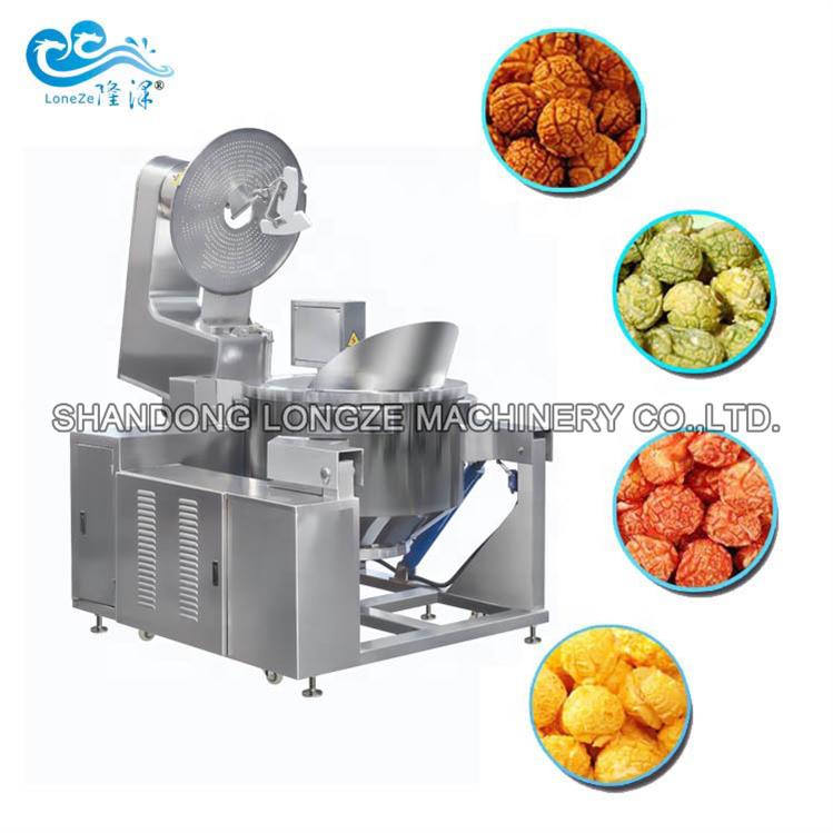 Automatic Gas Electric Heating Caramel Cheese Mushroom Industrial Pop Corn Making Machine Popcorn Pro