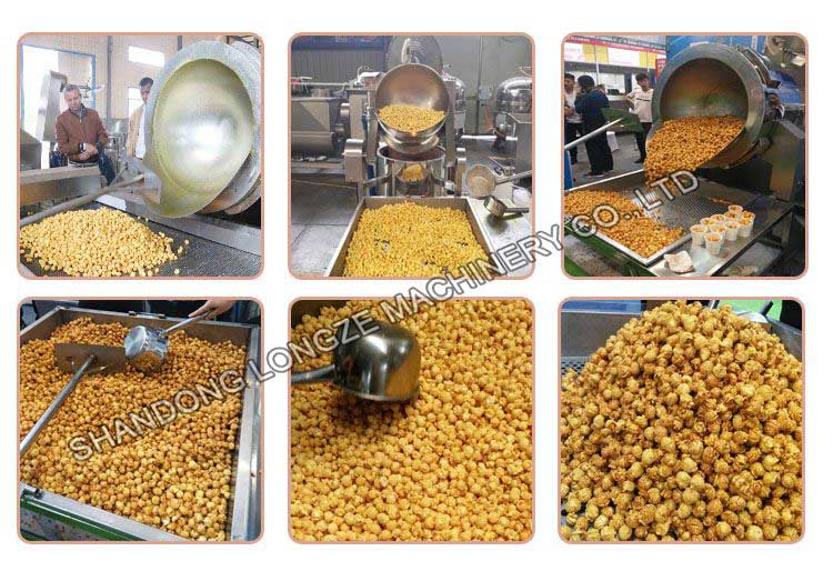 Multifunctional commercial caramel popcorn machine production line